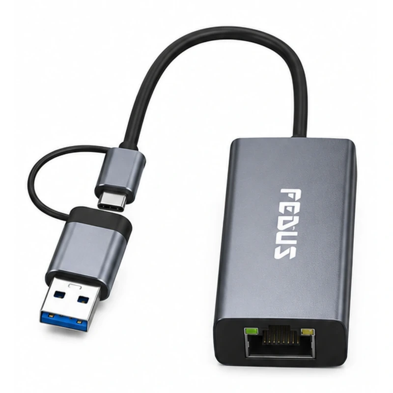 TYPE C/USB TO LAN ETHERNET (RJ45) ADAPTER 10/100/1000Mbps