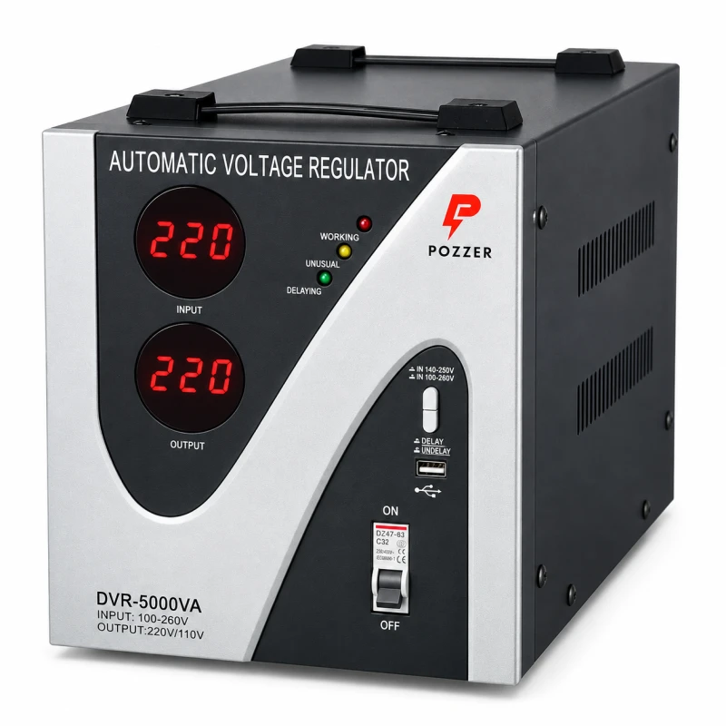 Pozzer PZ-DVR-5000VA 5000VA Automatic Voltage Regulator (AVR) / Voltage Stabilizer