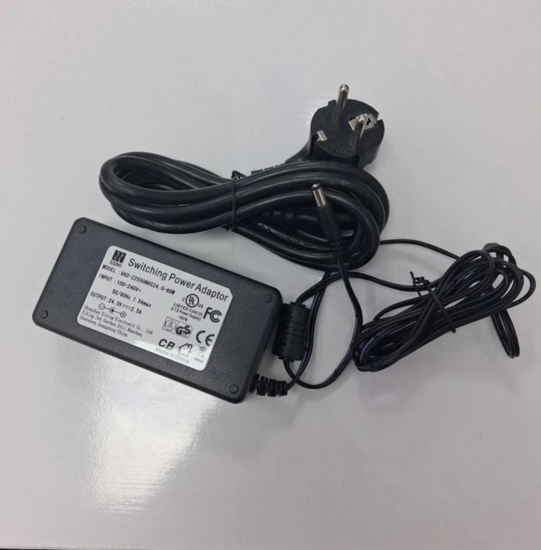 24V 2.5A 60W AC/DC Switching Power Adapter with DC Barrel Plug and EU Power Cord