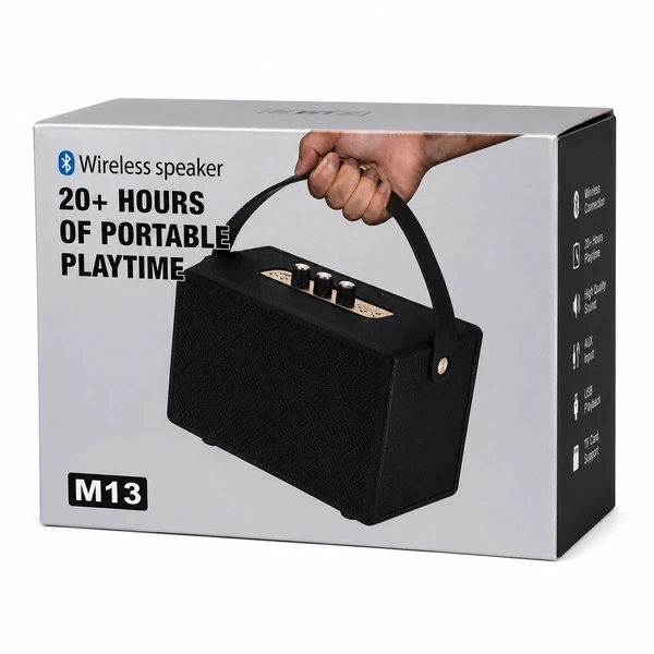 M13 Portable Wireless Bluetooth Speaker with Carry Handle