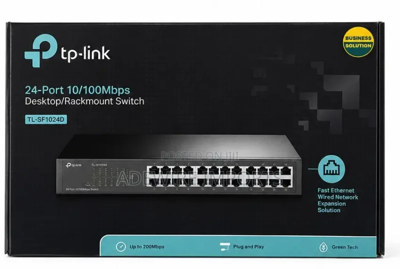 TP-Link TL-SF1024D 24-Port 10/100Mbps Fast Ethernet Desktop/Rackmount Network Switch